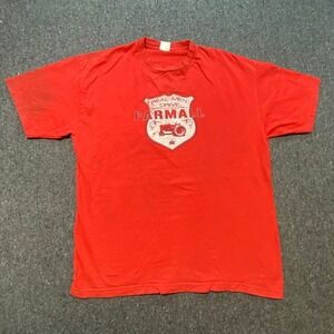 International Harvester Farmall Shirt XL Mens Red Graphic Tee Distressed Tractor